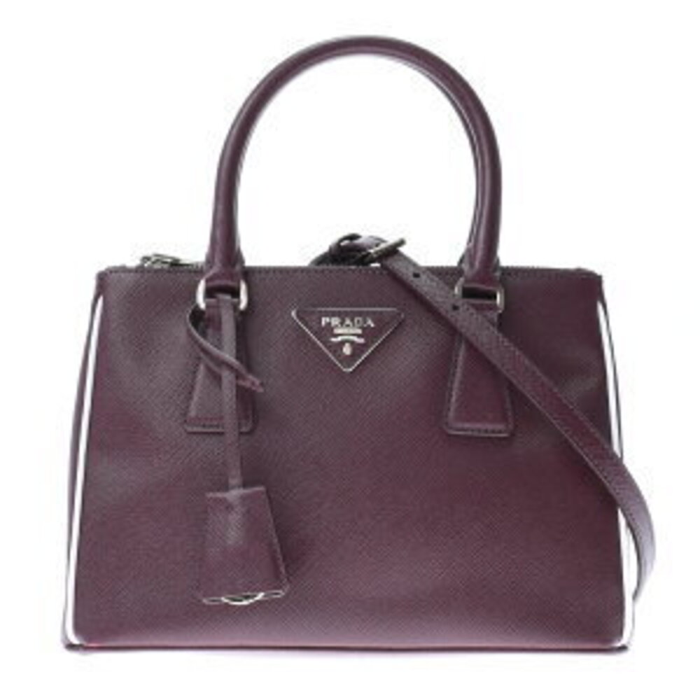 Prada Galleria Bordeaux Red Saffiano Leather Handbag